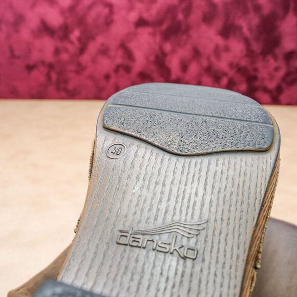 Dansko Women Myra Brown Leather Studded Vintage Retro 90s Boots sz 10US 40 EUR - Picture 9 of 9